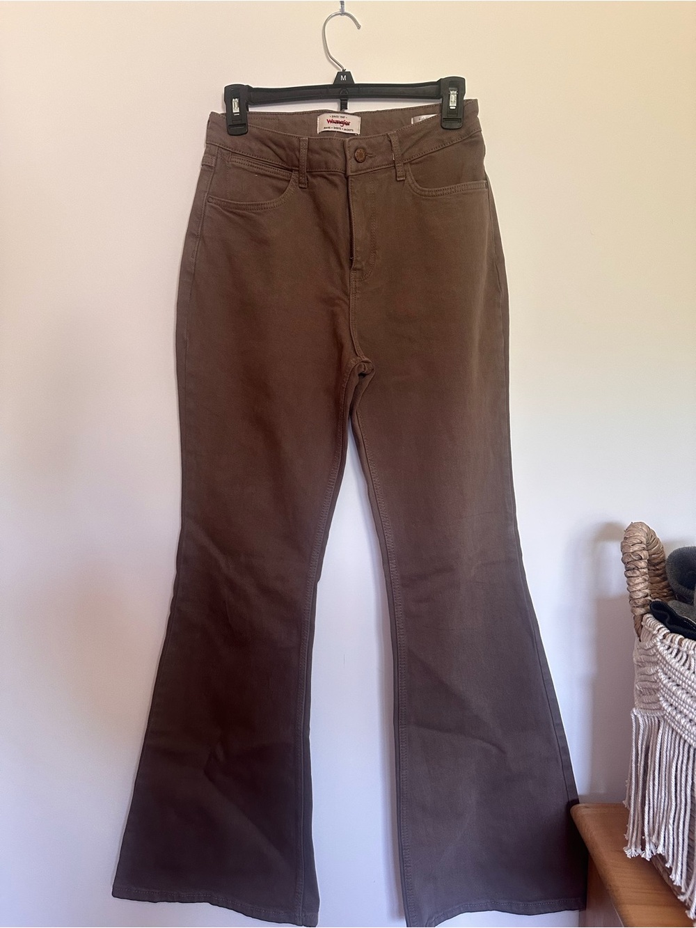 Wrangler Brown Flare Jeans - Wide Leg
